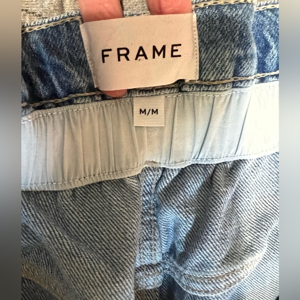 FRAME DENIM CUFFED PAPER BAG ELASTIC
WAIST SHORTS M - Picture 10 of 10